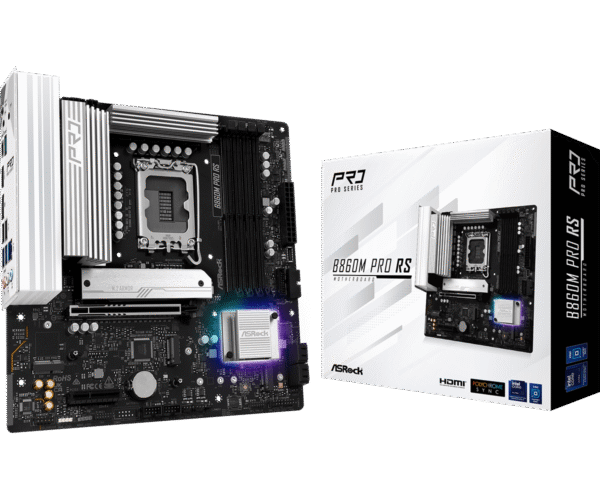 ASRock B860M Pro RS Micro-ATX 2.5GbE Lan LGA1851 DDR5