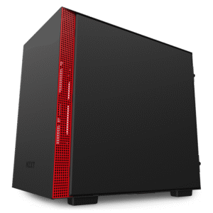 מארז - NZXT H210 Matte Black/Red - צבע שחור אדום