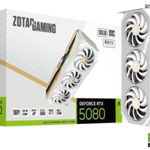 כרטיס מסך – Zotac Gaming GeForce RTX 5080 SOLID OC White Edition 16GB – צבע לבן