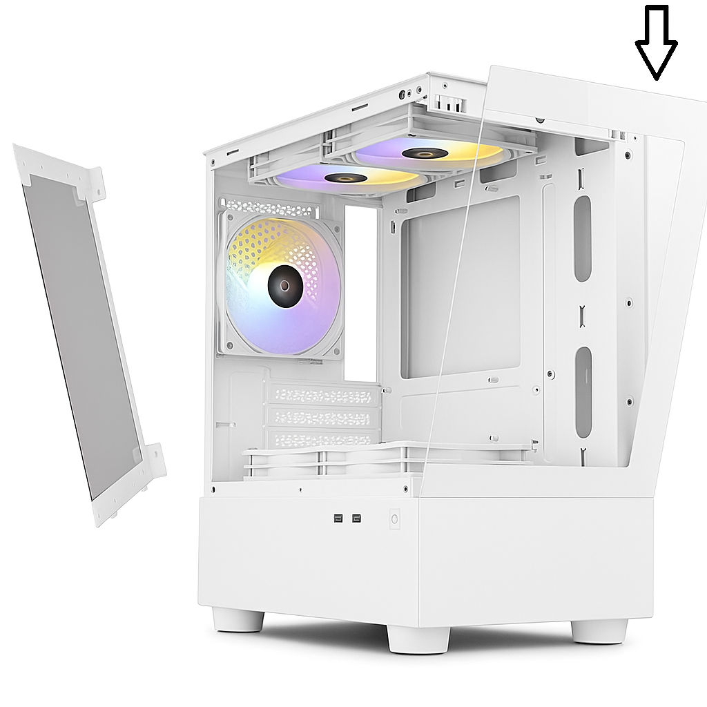 Antec CX200M Front Glass Door White