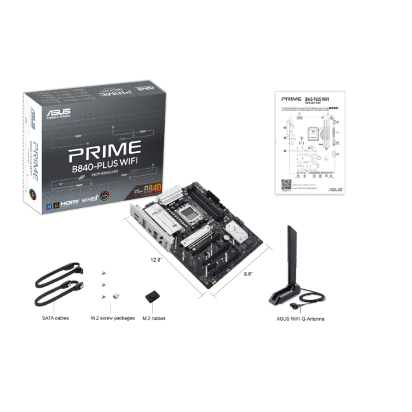 ⁦לוח אם – ASUS PRIME B840-PLUS WIFI ATX AM5 DDR5⁩ – תמונה ⁦8⁩