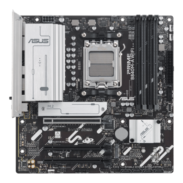 ⁦לוח אם – ASUS PRIME B840M-A WIFI Micro-ATX AM5 DDR5⁩ – תמונה ⁦2⁩