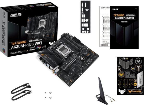 ⁦לוח אם – ASUS TUF GAMING A620M-PLUS WIFI Micro-ATX AM5 DDR5⁩ – תמונה ⁦6⁩