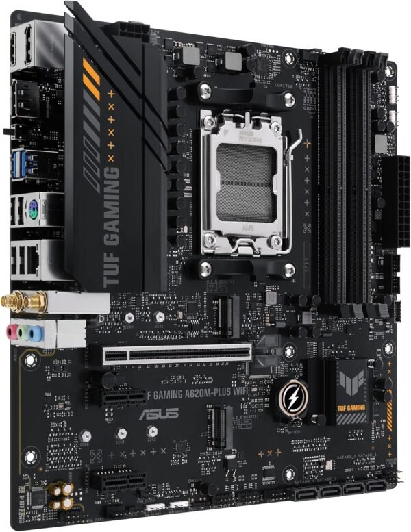 ⁦לוח אם – ASUS TUF GAMING A620M-PLUS WIFI Micro-ATX AM5 DDR5⁩ – תמונה ⁦3⁩