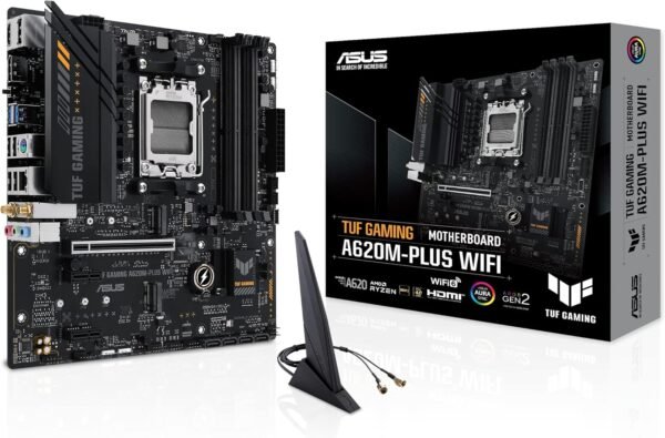 לוח אם – ASUS TUF GAMING A620M-PLUS WIFI Micro-ATX AM5 DDR5