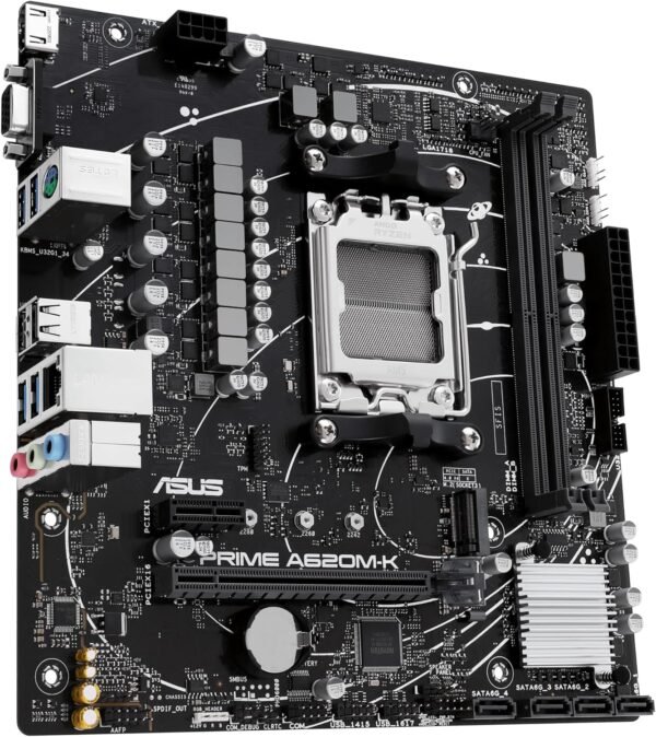 ⁦לוח אם – Asus Prime A620M-K Micro-ATX AM5 DDR5⁩ – תמונה ⁦4⁩