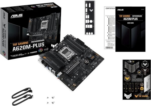 ⁦לוח אם – Asus TUF Gaming A620M-PLUS Micro-ATX AM5 DDR5⁩ – תמונה ⁦7⁩