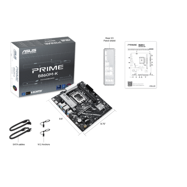 ⁦לוח אם – ASUS PRIME B860M-K Micro-ATX LGA1851 DDR5⁩ – תמונה ⁦7⁩