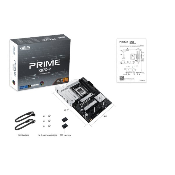 ⁦לוח אם – ASUS PRIME X870-P ATX AM5 DDR5⁩ – תמונה ⁦9⁩