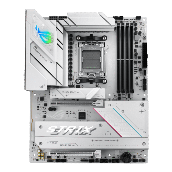 ⁦לוח אם – ASUS ROG STRIX B850-A GAMING WIFI ATX AM5 DDR5 - צבע לבן⁩ – תמונה ⁦2⁩