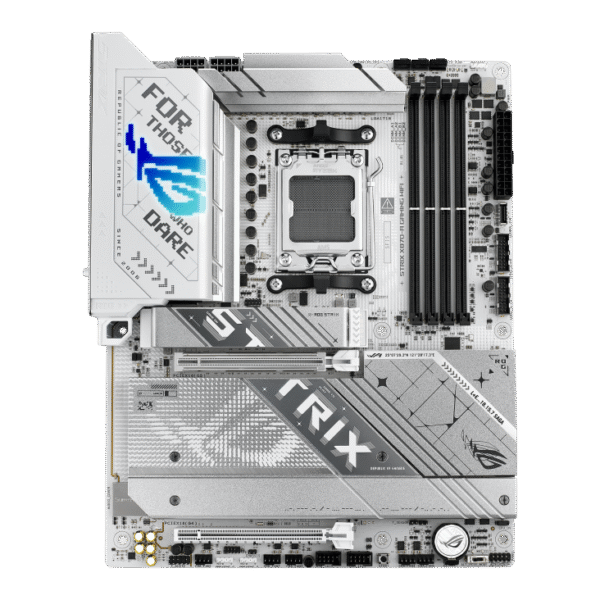 ⁦לוח אם – ASUS ROG STRIX X870-A GAMING WIFI ATX AM5 DDR5 - צבע לבן⁩ – תמונה ⁦2⁩