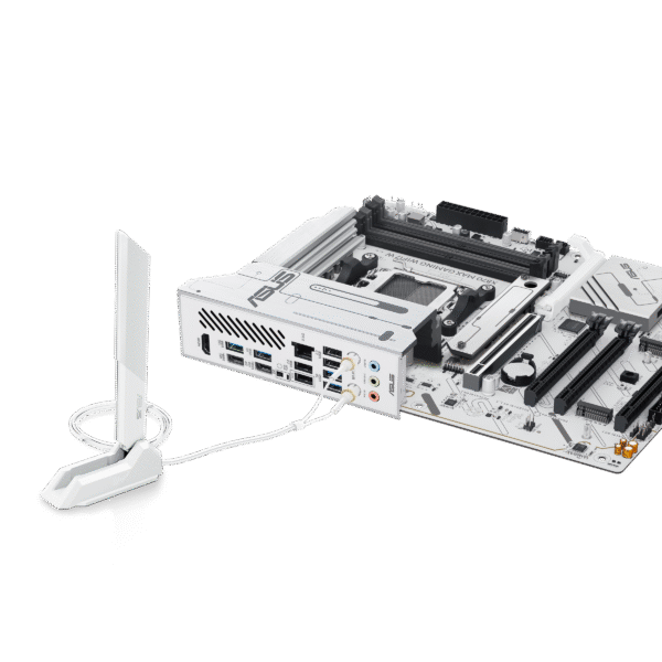 ⁦לוח אם – ASUS X870 MAX GAMING WIFI7 W ATX AM5 DDR5 - צבע לבן⁩ – תמונה ⁦9⁩