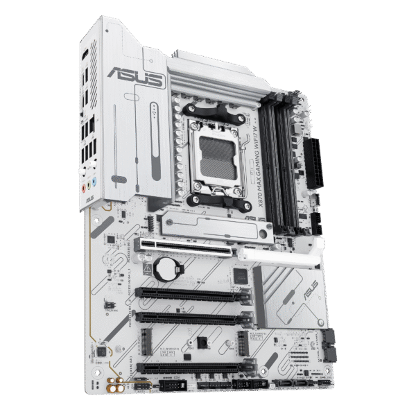 ⁦לוח אם – ASUS X870 MAX GAMING WIFI7 W ATX AM5 DDR5 - צבע לבן⁩ – תמונה ⁦4⁩
