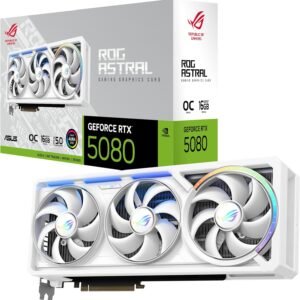 כרטיס מסך – Asus ROG Astral GeForce RTX 5080 WHITE OC Edition 16GB – צבע לבן