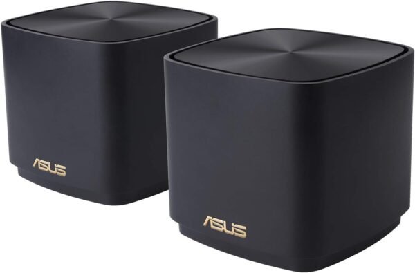 ראוטר (שתי יחידות) – (ASUS ZenWiFi XD4 Plus WiFi 6 Whole Home Mesh WiFi System (802.11ax