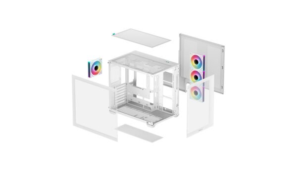⁦מארז – DeepCool CG530 4F ARGB Mid Tower – צבע לבן⁩ – תמונה ⁦12⁩