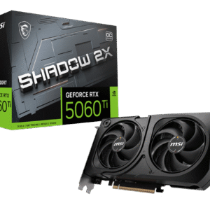 כרטיס מסך – MSI GeForce RTX 5060 Ti SHADOW 2X OC PLUS 8GB – צבע שחור