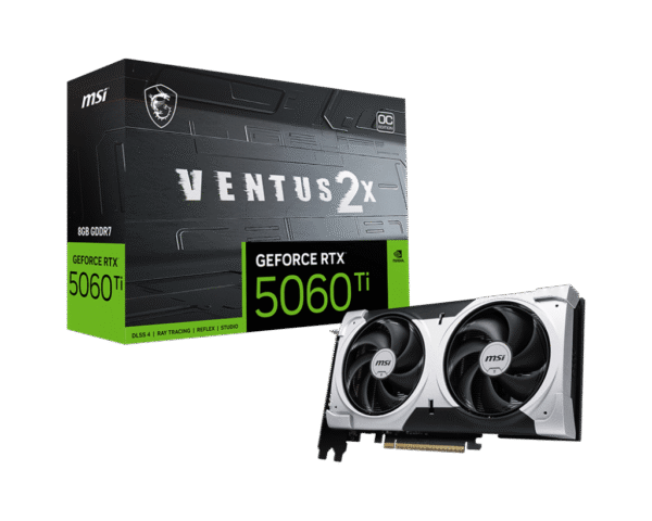 כרטיס מסך – MSI GeForce RTX 5060 Ti VENTUS 2X OC PLUS 8GB – צבע שחור