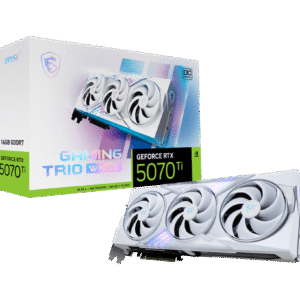 כרטיס מסך – MSI GeForce RTX 5070 Ti GAMING TRIO OC PLUS White 16GB – צבע לבן