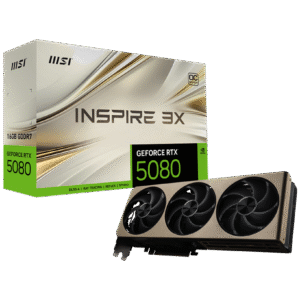 כרטיס מסך – MSI GeForce RTX 5080 INSPIRE 3X OC 16GB – צבע זהב