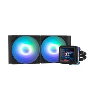 קירור נוזלי למעבד – Zalman ALPHA2 DS A24 240mm ARGB 2.73 Inch IPS LCD Screen – צבע שחור