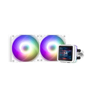 קירור נוזלי למעבד – Zalman ALPHA2 DS A24 240mm ARGB 2.73 Inch IPS LCD Screen – צבע לבן