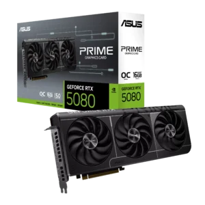 כרטיס מסך – ASUS PRIME GeForce RTX 5080 OC Edition 16GB – צבע שחור
