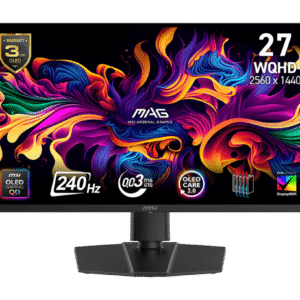 מסך גיימינג – MSI MAG 27" 273QP QHD QD-OLED 0.03ms 240Hz