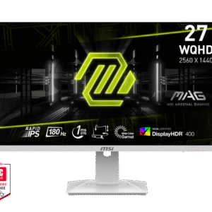 מסך גיימינג – MSI MAG 274QRFW 27" QHD IPS 1ms 180Hz – צבע לבן