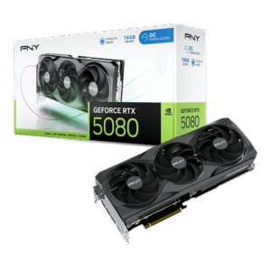 כרטיס מסך – PNY GeForce RTX 5080 Overclocked Triple Fan 16GB – צבע שחור