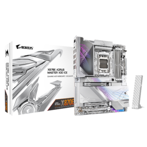 לוח אם – Gigabyte X870E AORUS MASTER X3D ICE WIFI7 ATX AM5 DDR5 – צבע לבן
