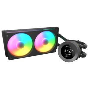 קירור נוזלי למעבד – Cougar Poseidon Vistek 240 ARGB LCD Display AIO 240mm – צבע שחור