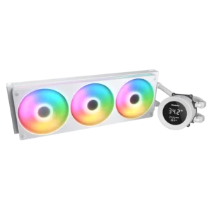 קירור נוזלי למעבד – Cougar Poseidon Vistek 360 ARGB LCD Display AIO 360mm – צבע לבן