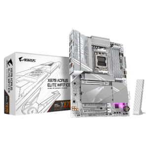 לוח אם – Gigabyte X870 AORUS ELITE X ICE X3D WIFI7 ATX AM5 DDR5 - צבע לבן