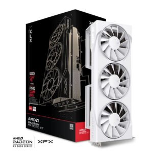 כרטיס מסך – XFX Swift Radeon RX 9070XT Triple Fan Gaming Edition 16GB – צבע לבן