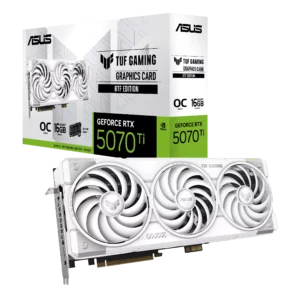 כרטיס מסך – Asus TUF Gaming GeForce RTX 5070 Ti BTF White OC Edition 16GB – צבע לבן