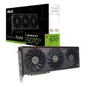 כרטיס מסך – Asus ProArt GeForce RTX 5070 Ti OC Edition 16GB – צבע שחור