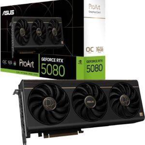כרטיס מסך – Asus ProArt GeForce RTX 5080 OC Edition 16GB – צבע שחור